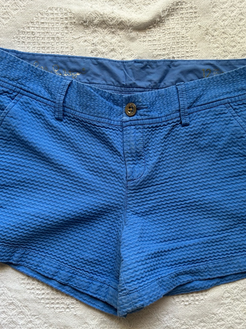 Lilly Pulitzer Callahan Women’s Blue Textured Stretch Shorts